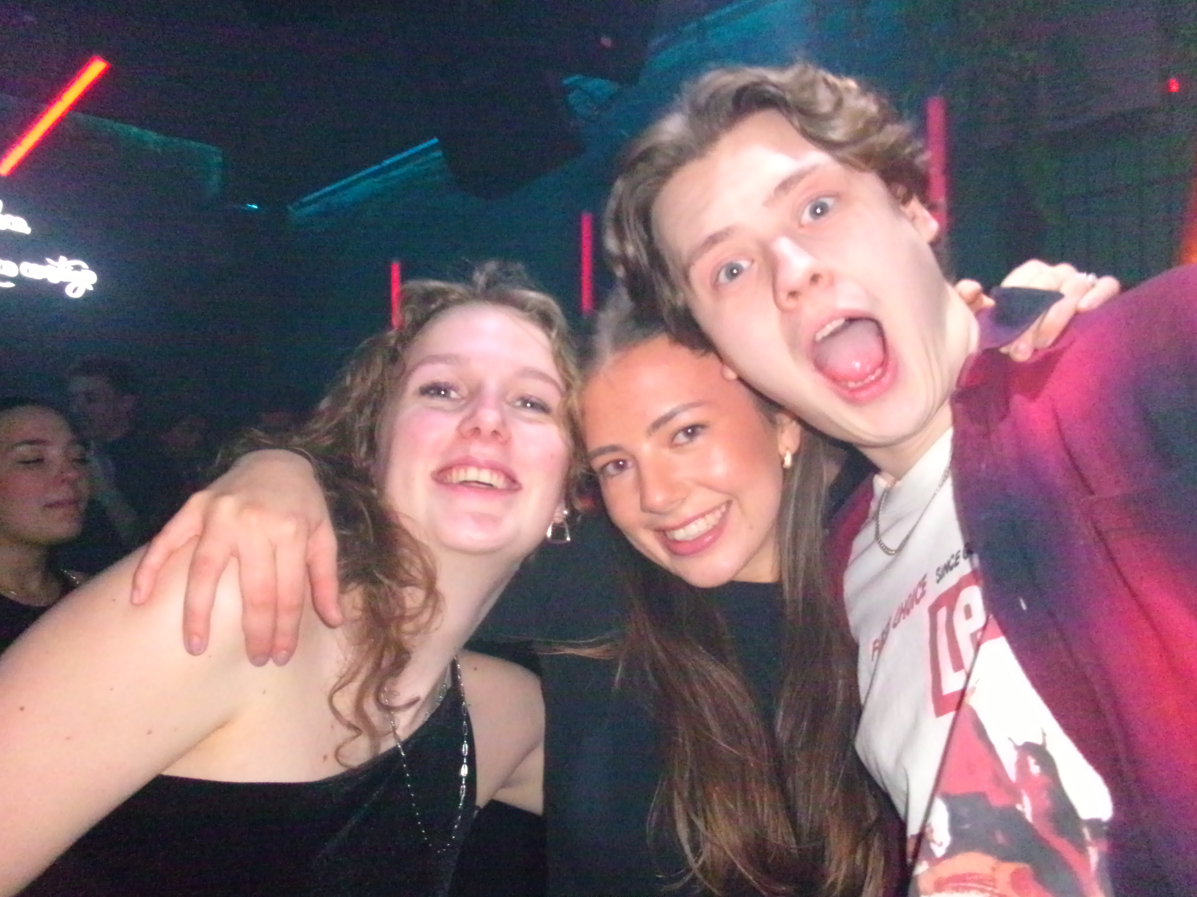 Emilia enjoying the nightlife in Groningen with friends