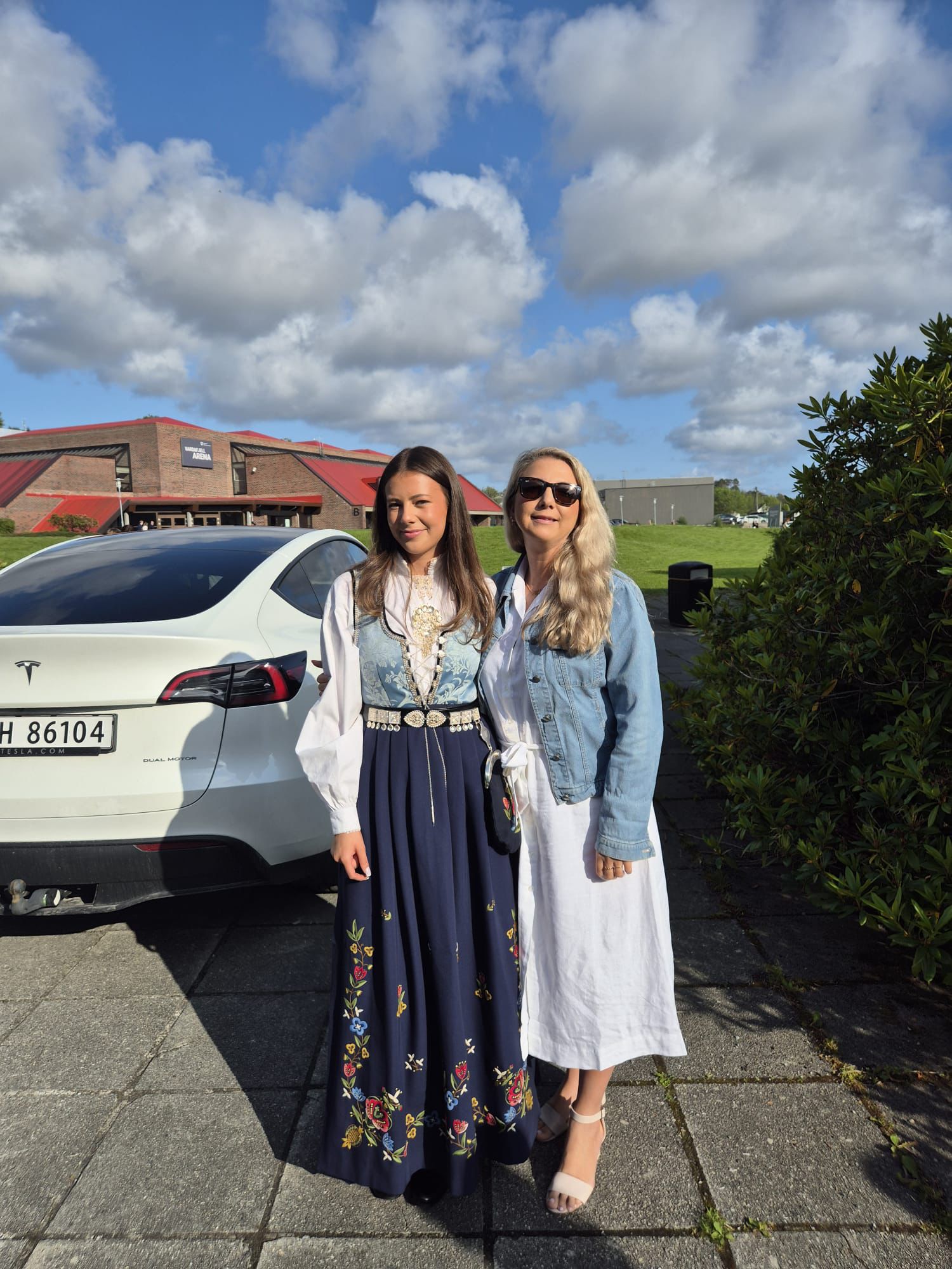 With my mom at Norwegian high school graduation